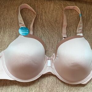 NWT Vanity fair “zoned in support” bra 40C color rose beige